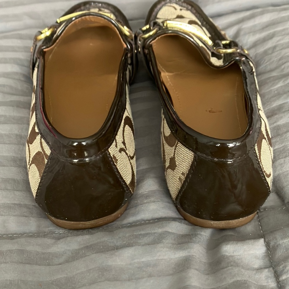 New Coach Felisha Canvas and Patent Leather Moc, size 7 - Picture 5 of 6